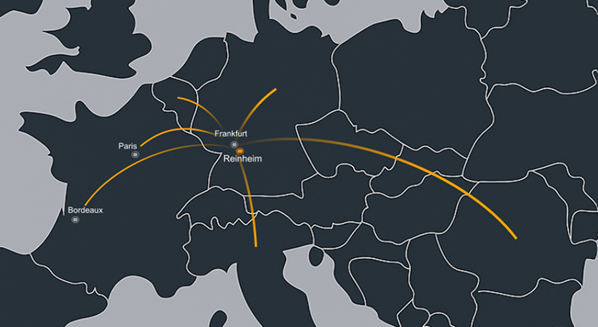 Europa Netzwerk Karte